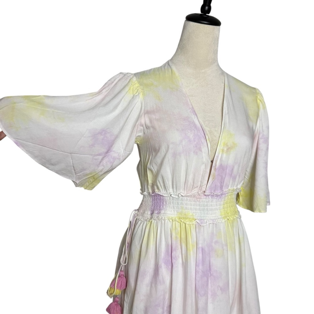 Saylor Maurie Tie-Dyed Tassel Mini Dress Small - Picture 4 of 7